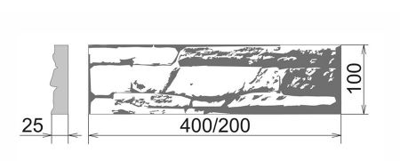 Валенсия 402 Плоскость 400/200х100х25 Камелот