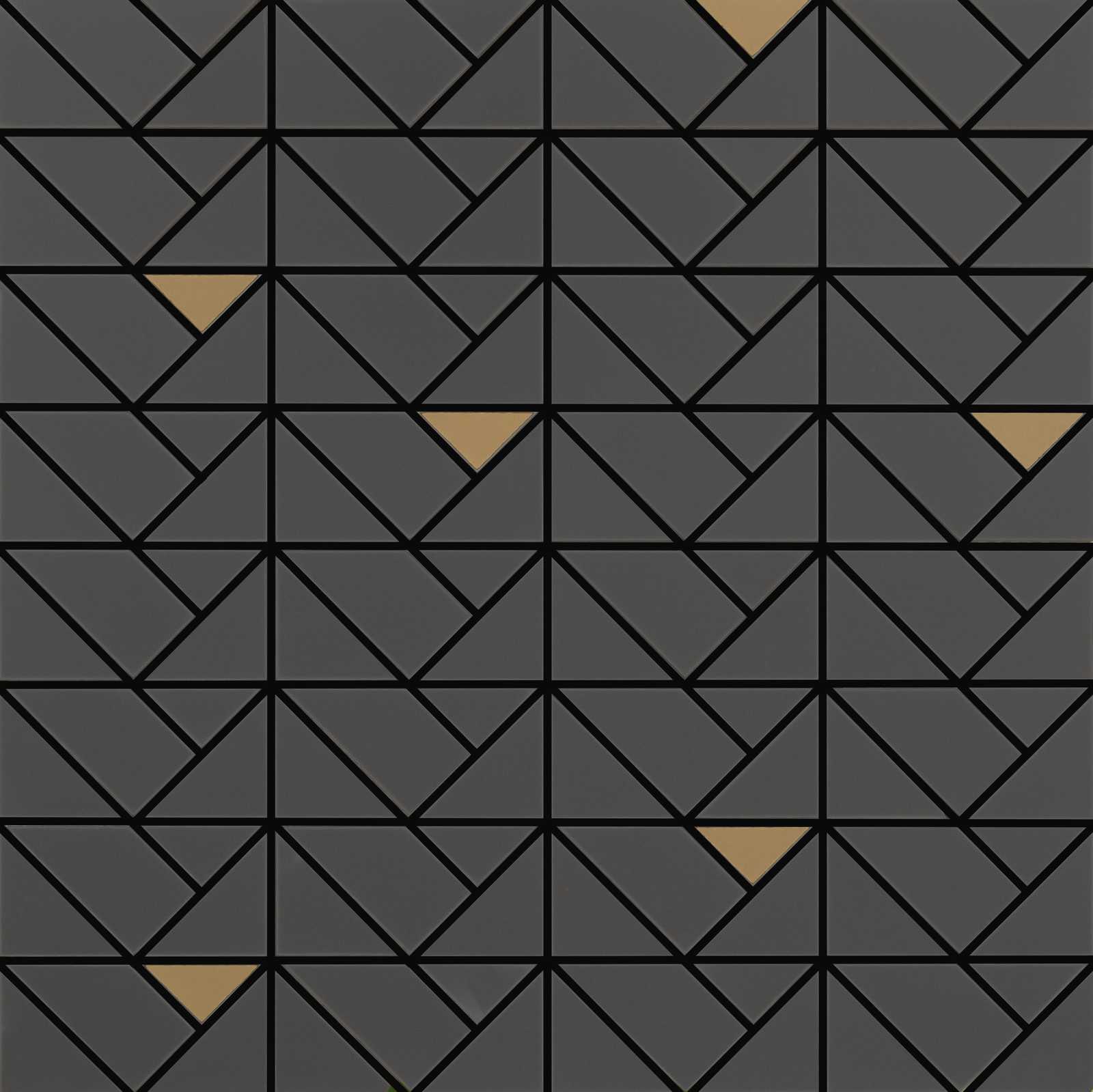 M3JD Eclettica Anthracite Mosaico Bronze 40x40 MARAZZI Italy