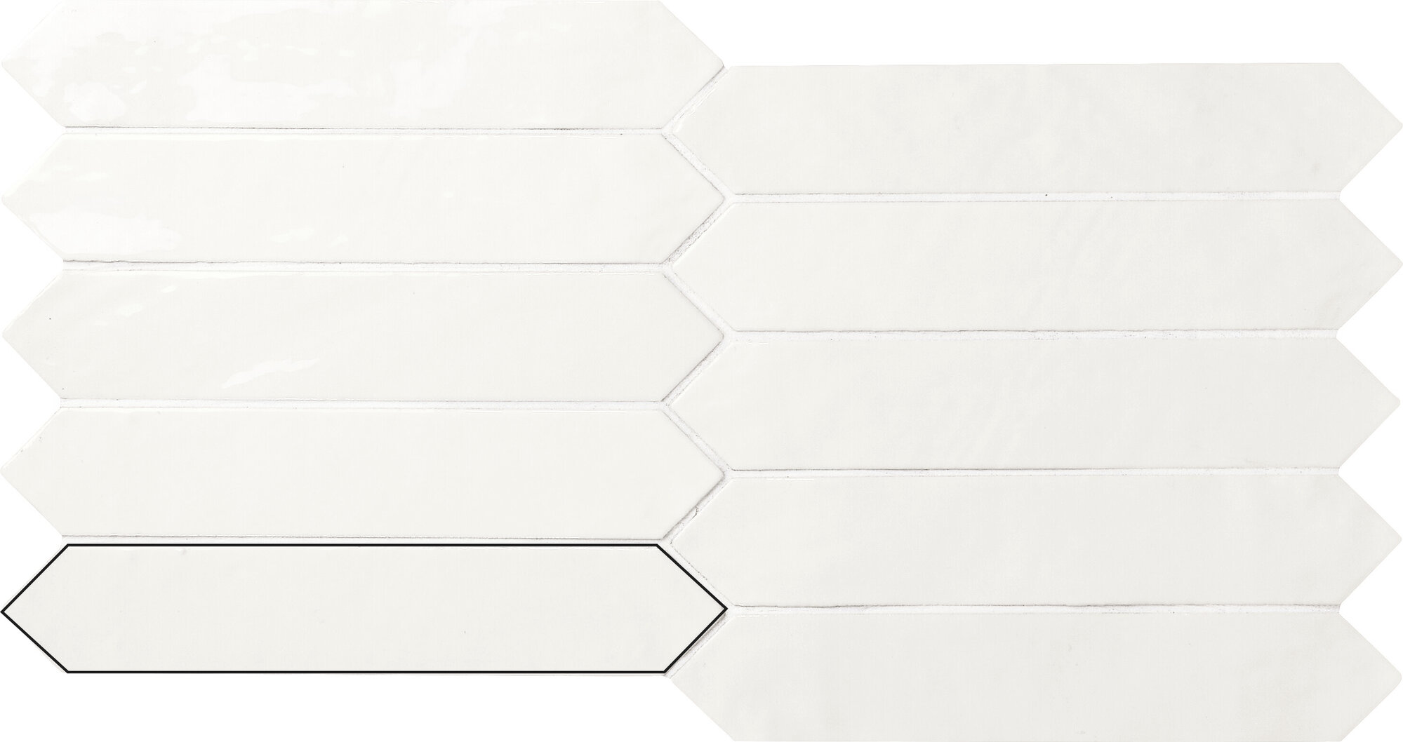 A035597 On White Gloss 4.3x24.3 Ape Ceramica фото 2