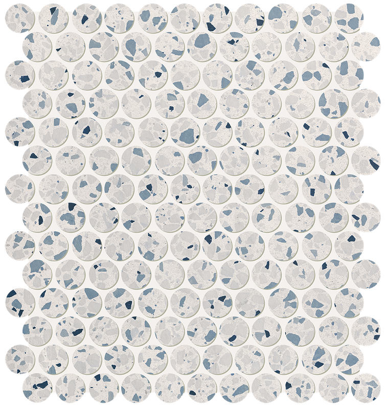 fRUB Glim Gemme Azzurro Round Mosaico Matt 29,5х32,5 FAP Ceramiche