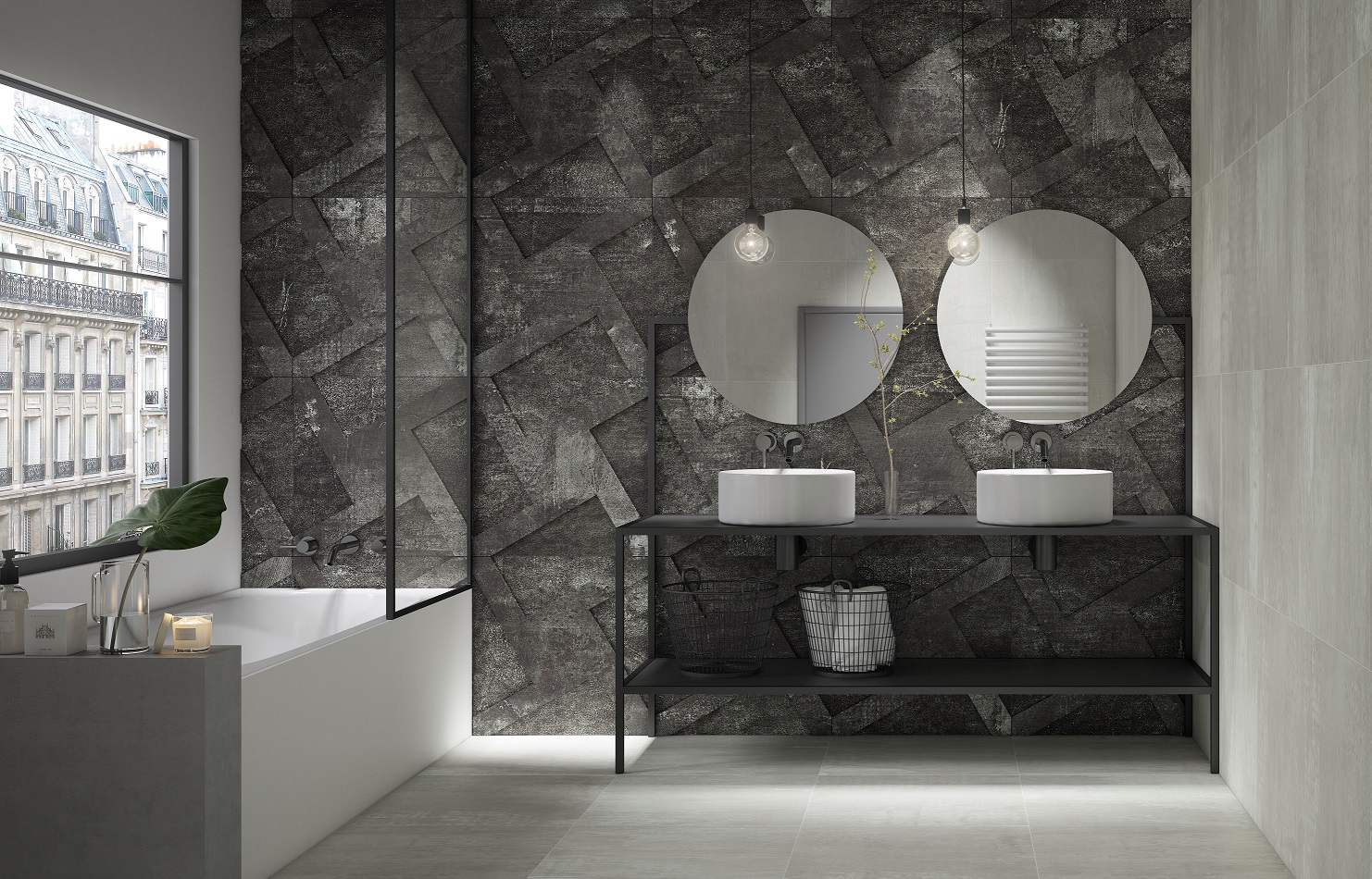 Alchemy 7.0 White Hammered 59.55x119.3 Apavisa Porcelanico