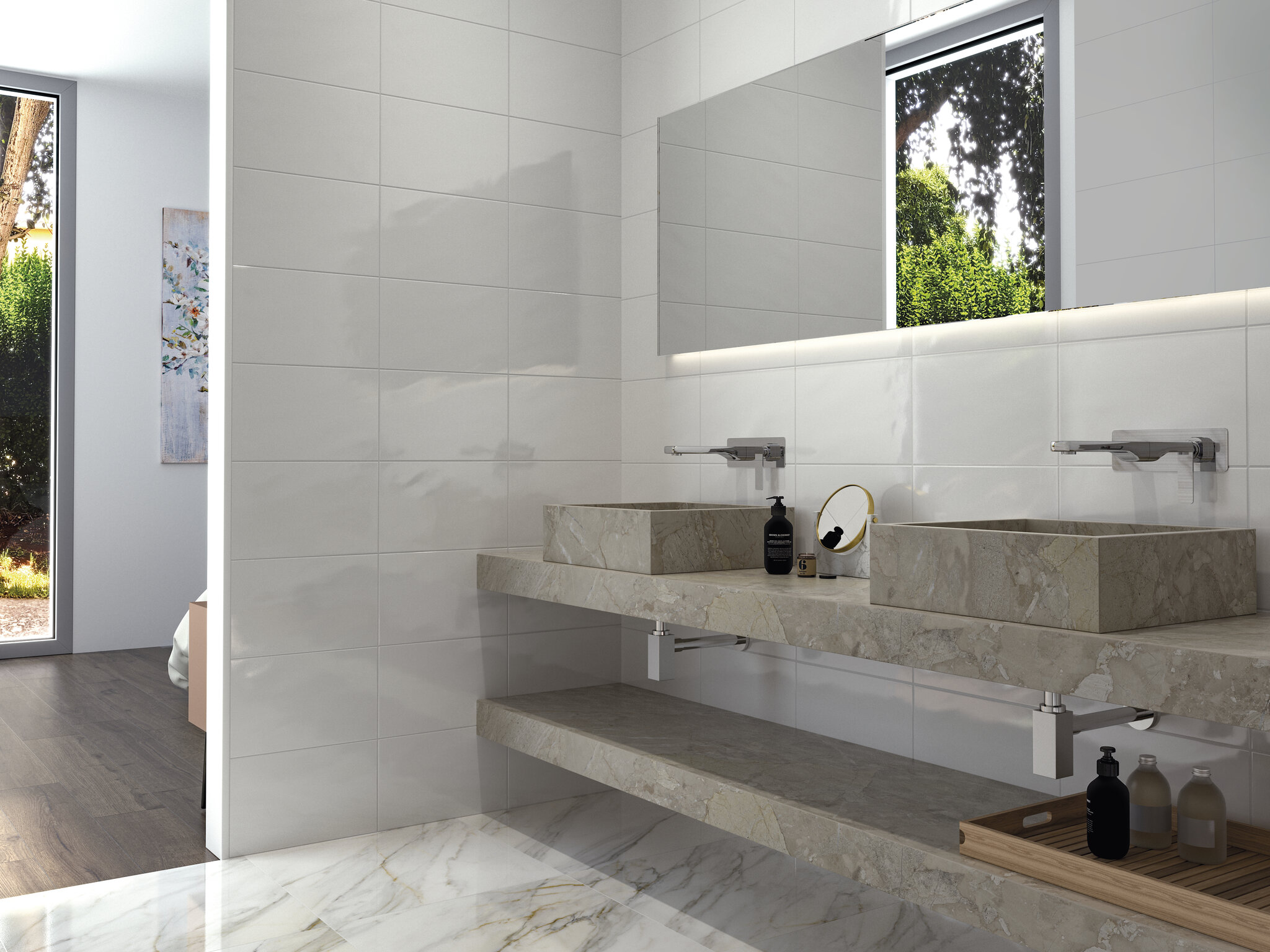 Blanco Brillo 10x10 Cifre
