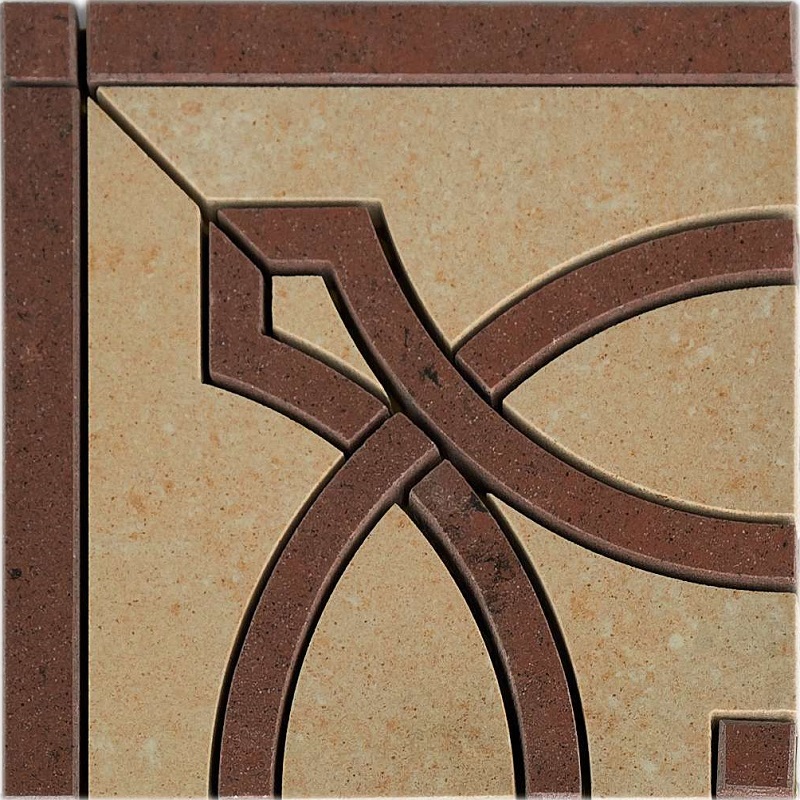 Angolo Rinascimento B Palissandro (Madras Pink, Palissandro) 15x15 Casalgrande Padana