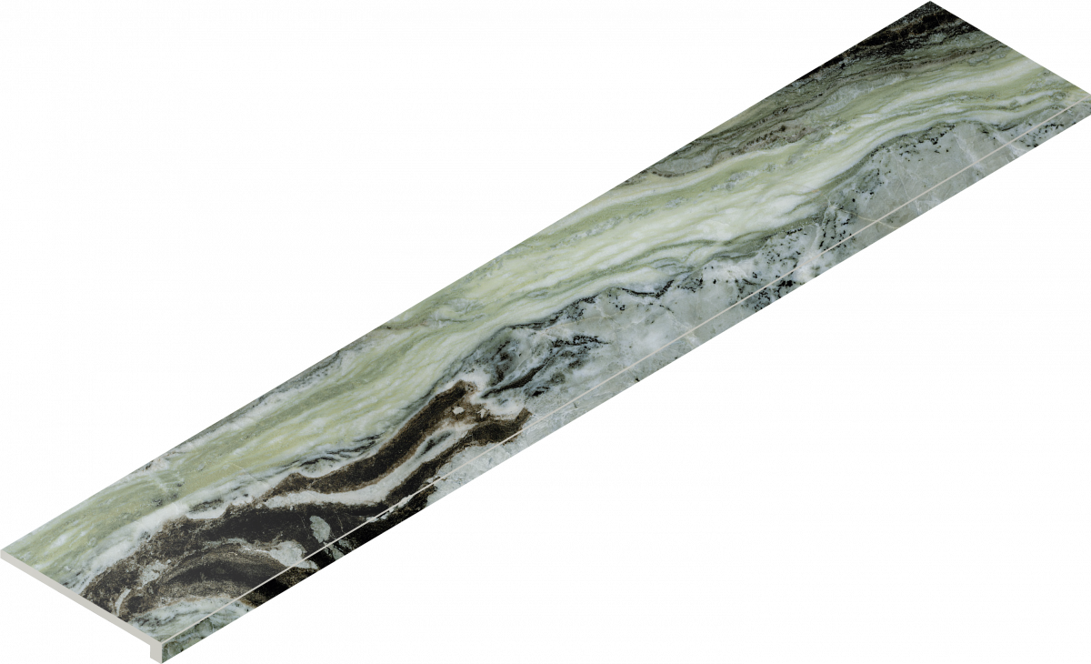 620070002793 Avantgarde Exclusive Green Scalino Angolare Dx 33x160 Italon