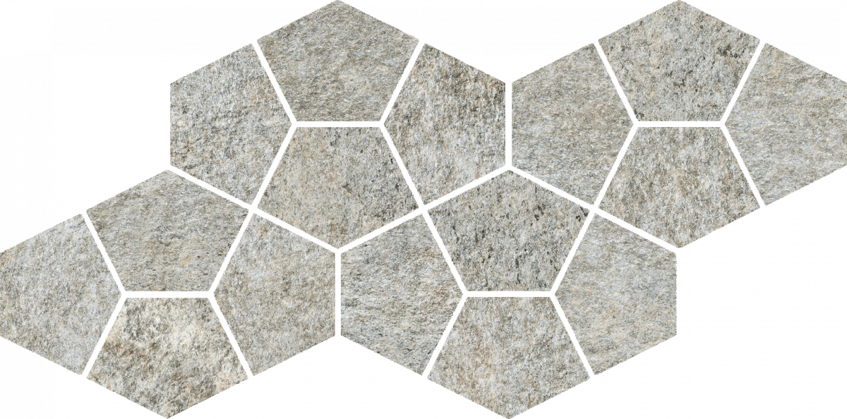 620110000246 Magma Silver Mosaico Prism 41.3x20.5 Italon