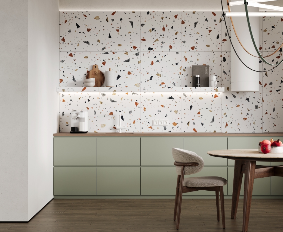 Terazzo Bianco цветной матовый карвинг 60х120 Laparet