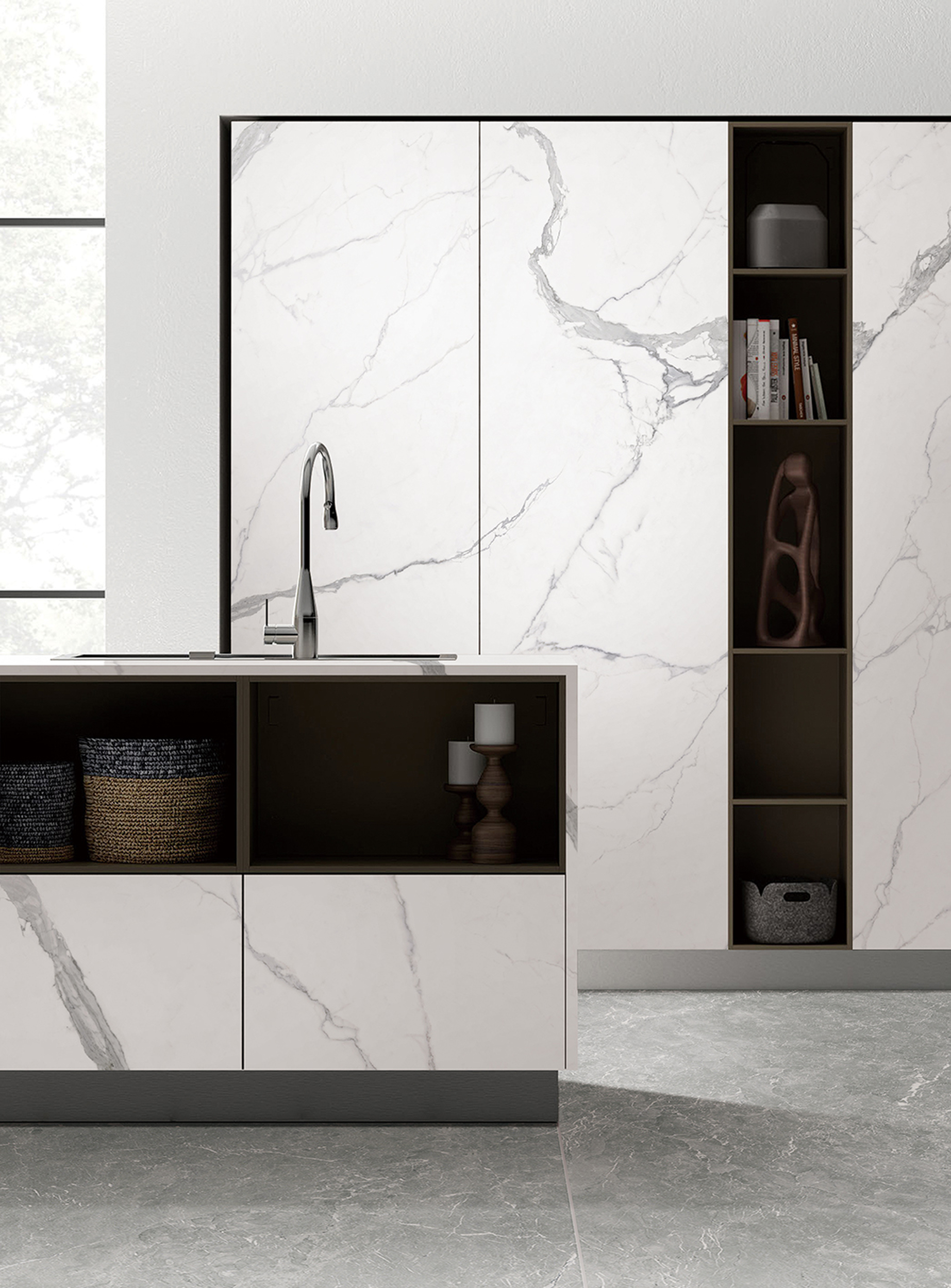 Alps Arabescato Corchia Спеченный камень 1600x3200x6 Delfone фото 6