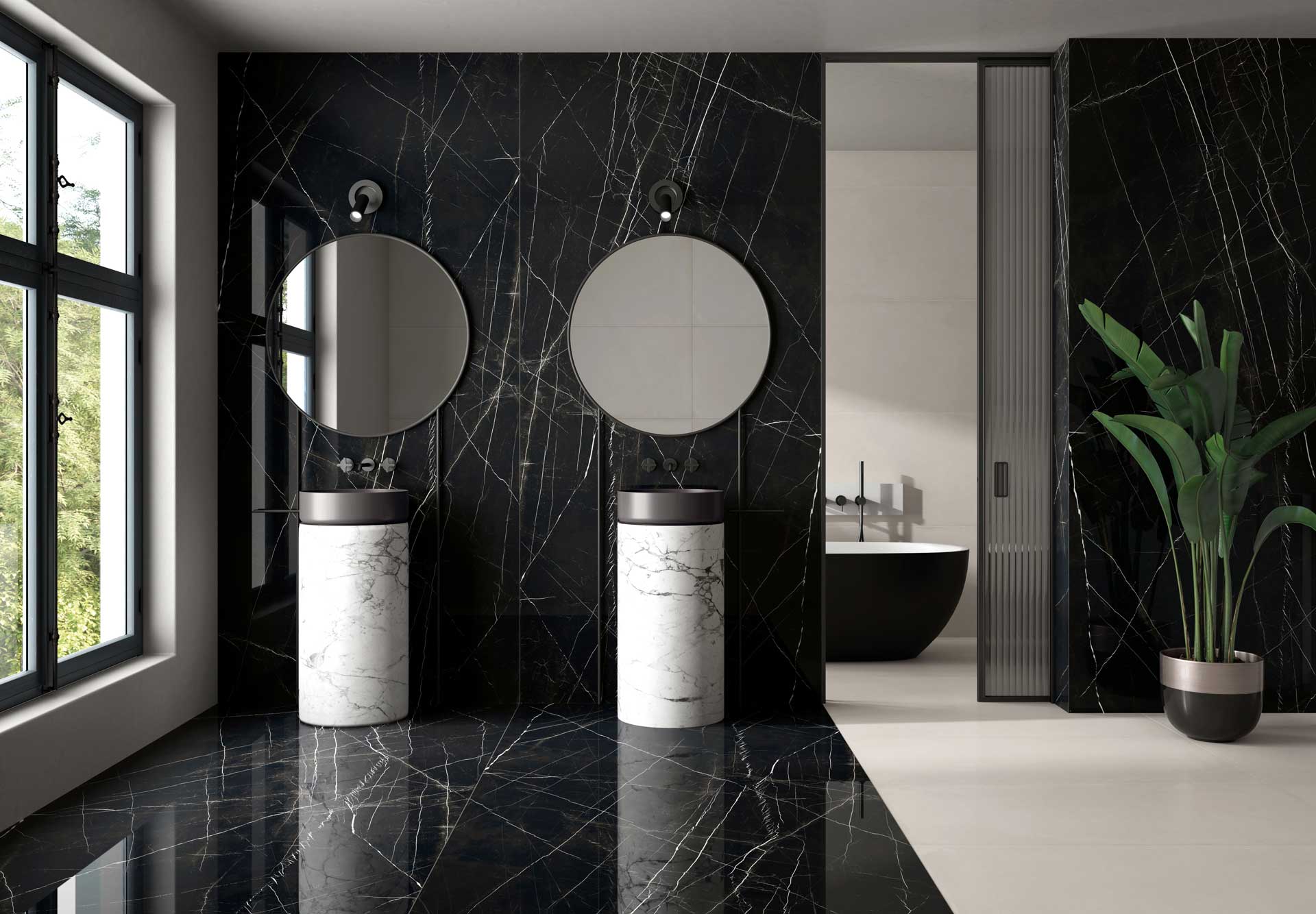 Marquina Black B Soft Matt 160x320 TAU Ceramica