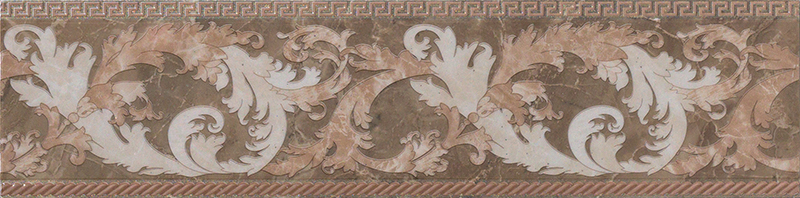 240237 MARBLE FASCIA BAROCCA MARRONE LEV 14,4x58,5 Versace (Gardenia Orchidea)