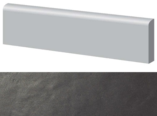 4960948 Architecture Battiscopa Black Gloss 9x60 Casalgrande Padana