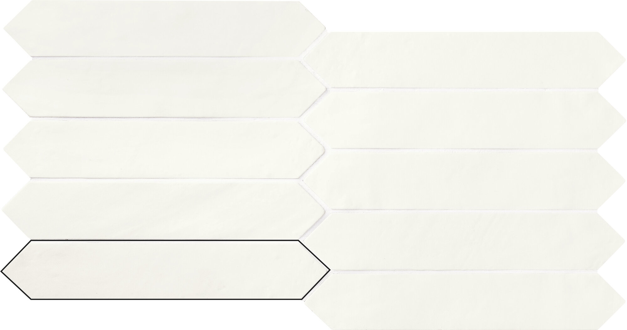 A035590 Off White Matt 4.3x24.3 Ape Ceramica фото 2