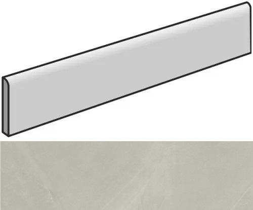 610130005306 Continuum Silver Battiscopa 7.2x60 Italon