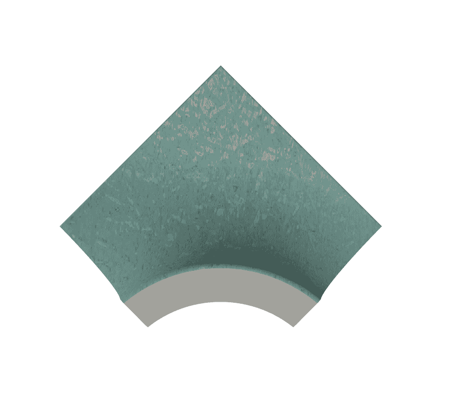 PT33IBA Внутренний торцевой угол Piazza Turquoise 4x4 Serapool