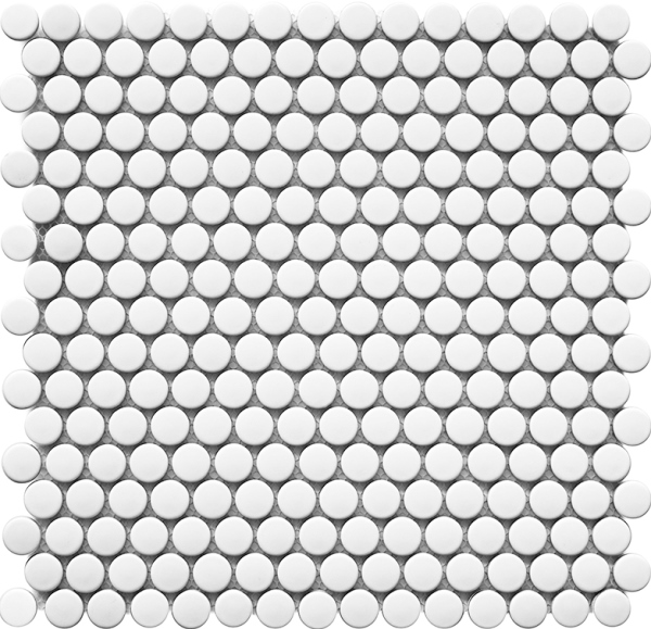 NK41000 Penny Round White Matt 315х309х6 StarMosaic