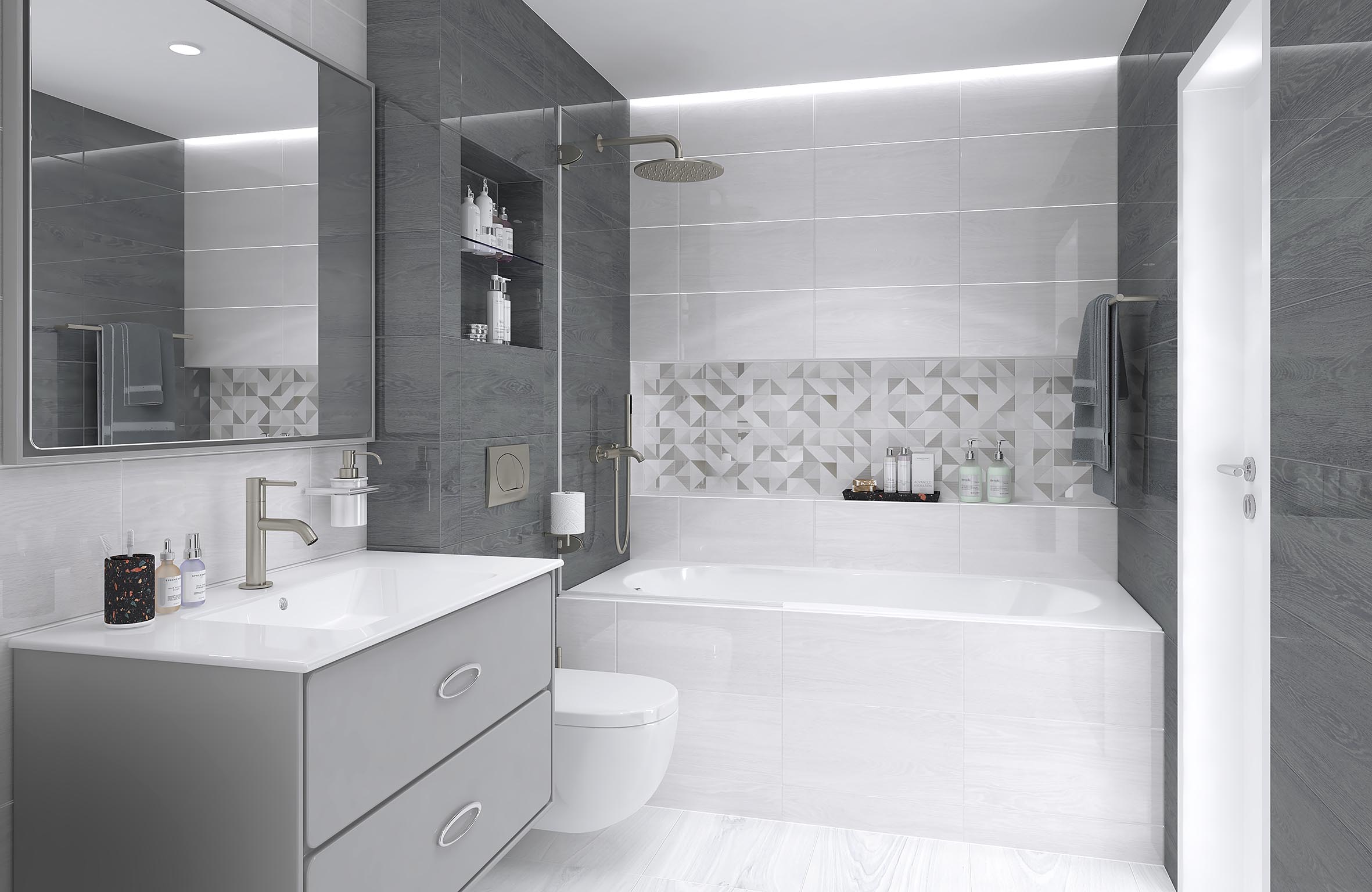 Декор Anais светлый 25х50 Laparet