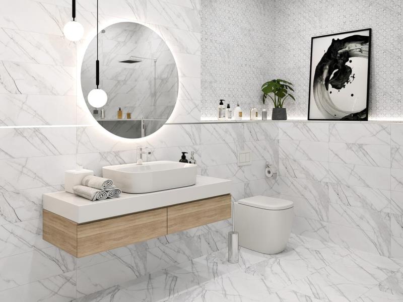 6246-0037 Pulse Бело-серый 45x45 Global Tile