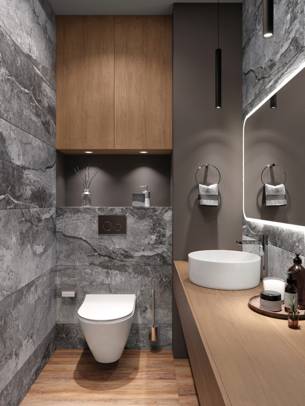 17687 Energy Светло-серый рельеф ректификат 44,8x89,8 Cersanit фото 18