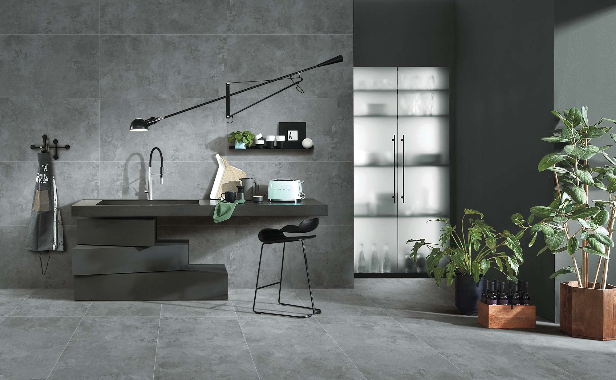 GI8001-A Eragon Light Grey Matt Glossy Ink 60x120 Arcadia Ceramica