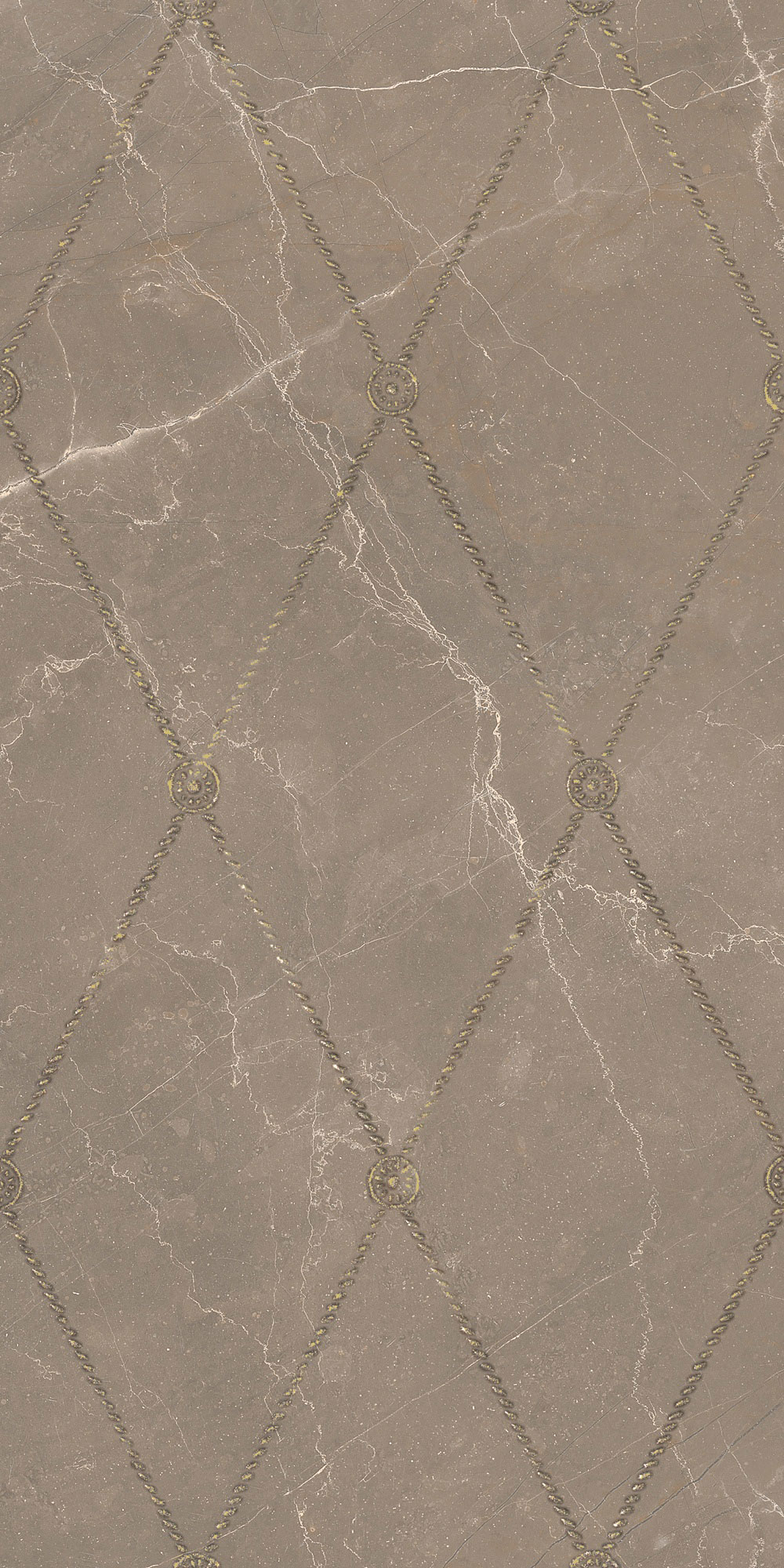 2791628 Marmoker Lucido Pulpis Tortora Decoro 29.5x59 Casalgrande Padana