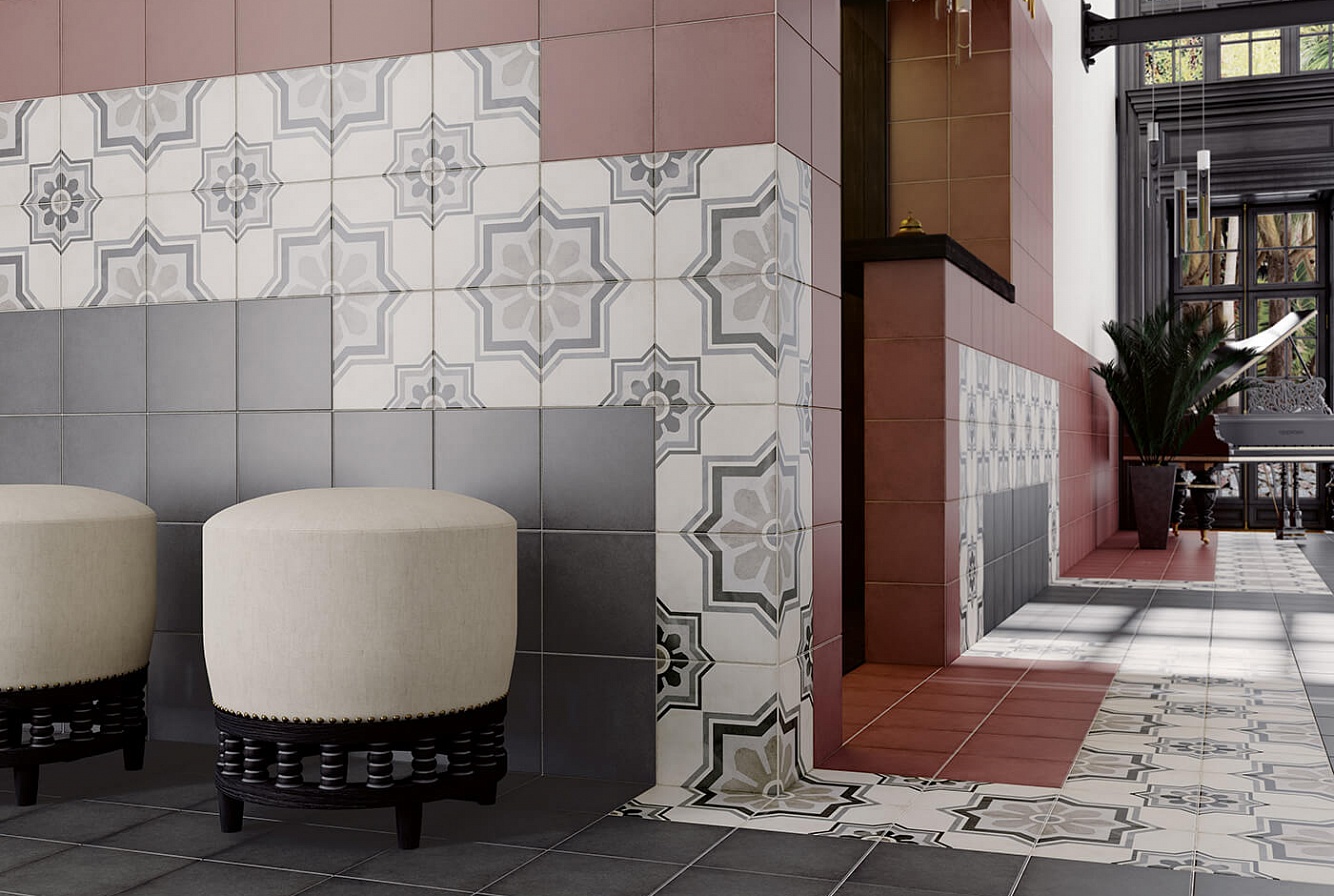 24417 ART NOUVEAU KARLSPLATZ GREY 20*20 EQUIPE