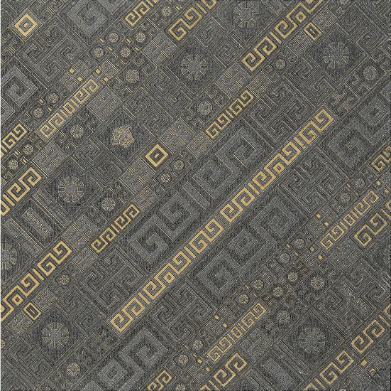261333 GREEK STRIPES ANT/ORO 40x40 Versace (Gardenia Orchidea)