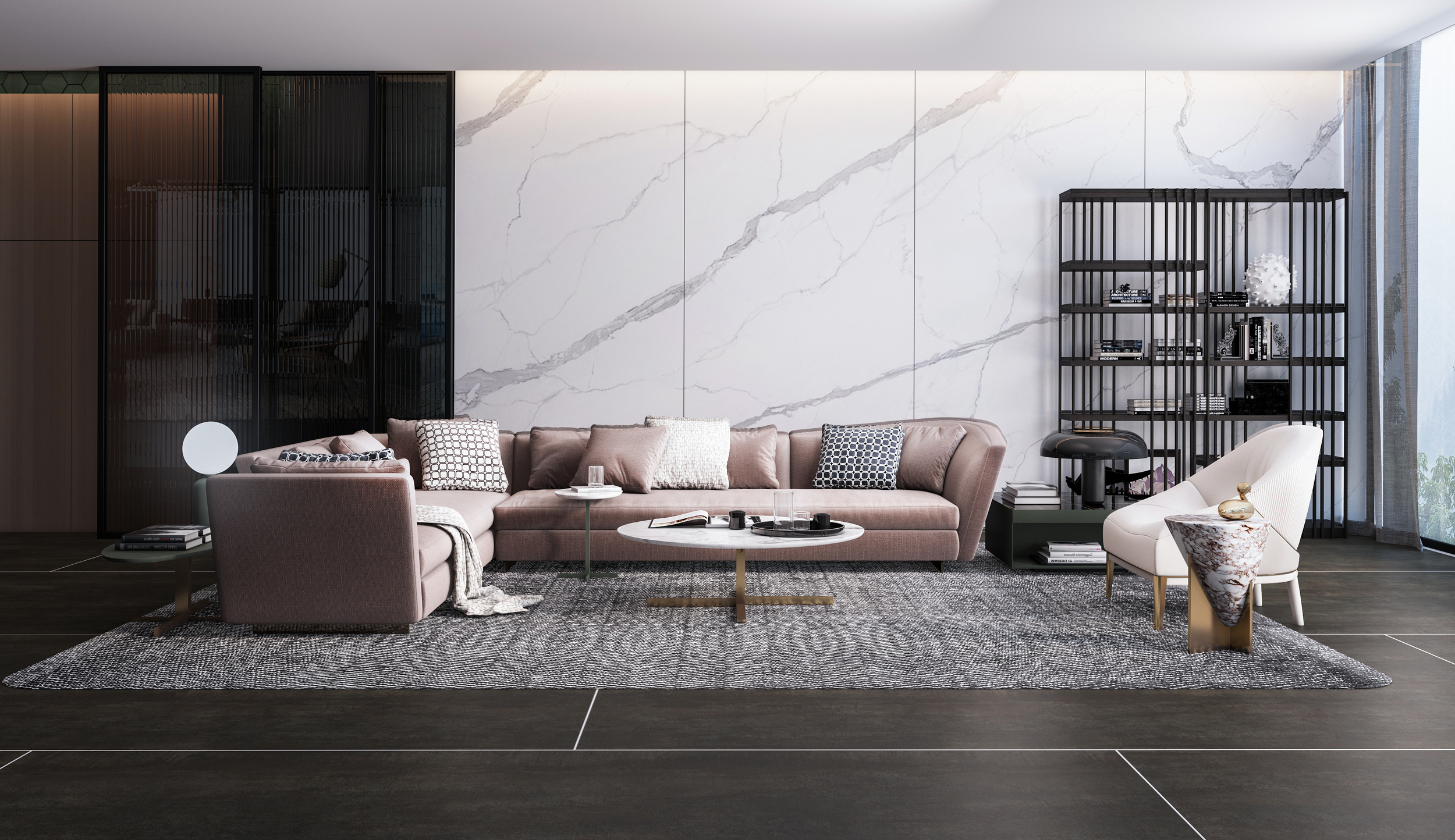 Alps Arabescato Corchia Спеченный камень 1600x3200x6 Delfone фото 5