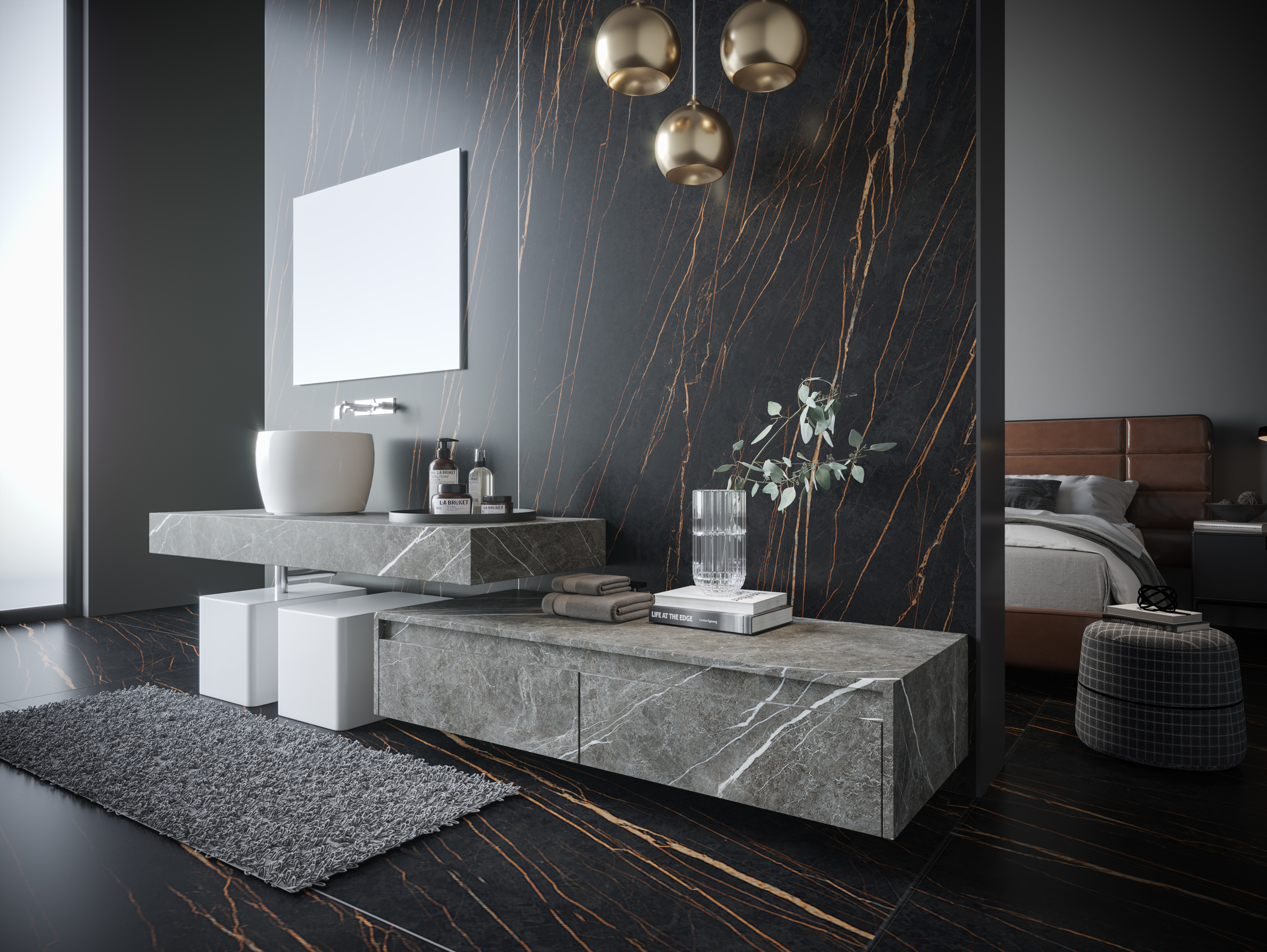 Slateblue Matt Спеченный камень 1200x2400x6 Delfone фото 2