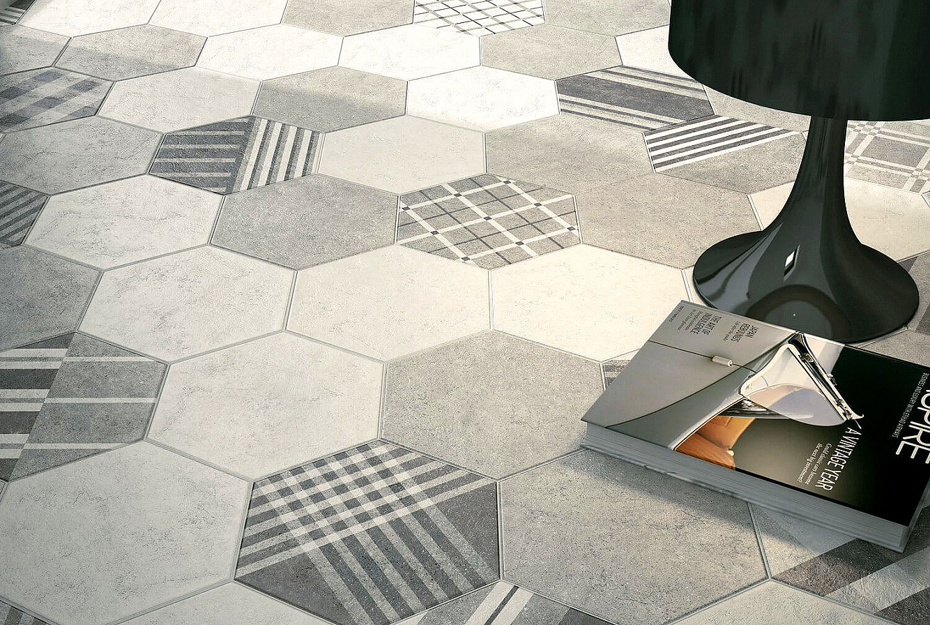 22096 Hexatile Cement Mink 17,5x20 EQUIPE