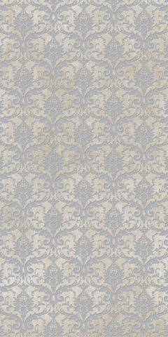 752618 Tesori Decoro Broccato Bianco Argento 6mm 120x240 Cedit