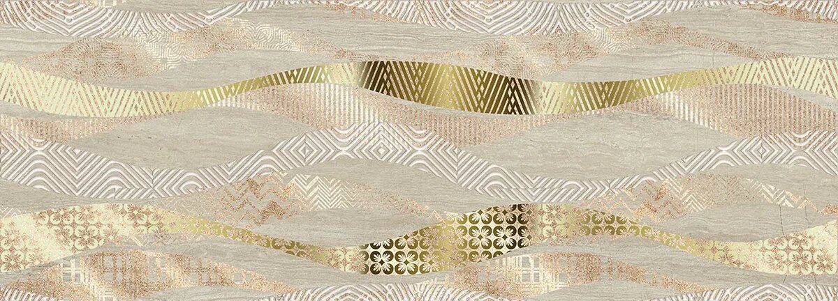 587662001 Trevi Decor Beige Onda 25.1x70.9 Eletto Ceramica