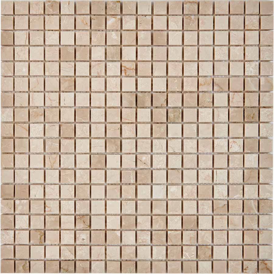 PIX231 Cream marfil из мрамора полированная 15x15 305х305x4 Pixmosaic