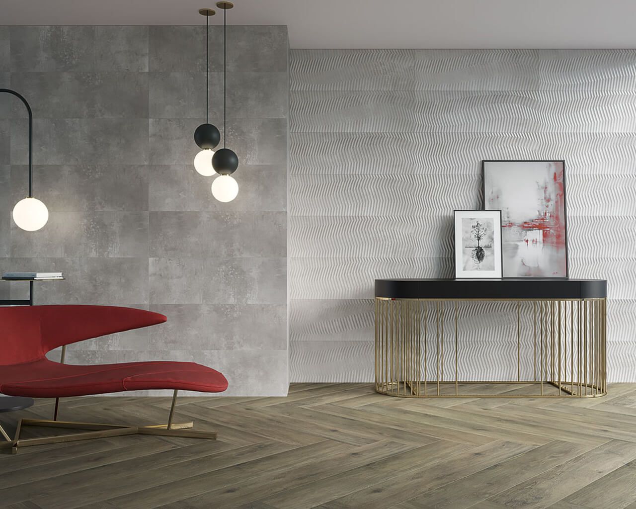 Industrial Chic Grys Struktura Rekt 29.8x89.8 Paradyz