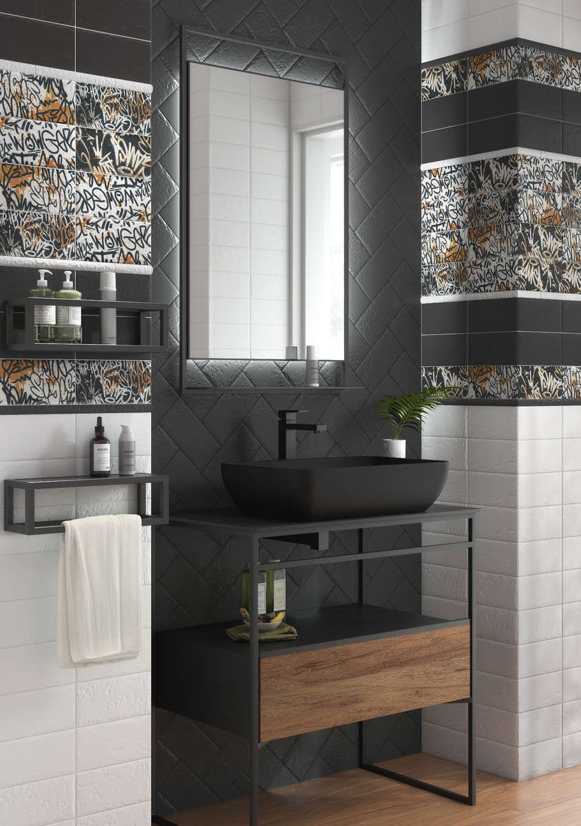 TG/C04/19067 Граффити металл серый темный 20*9.9 Kerama Marazzi