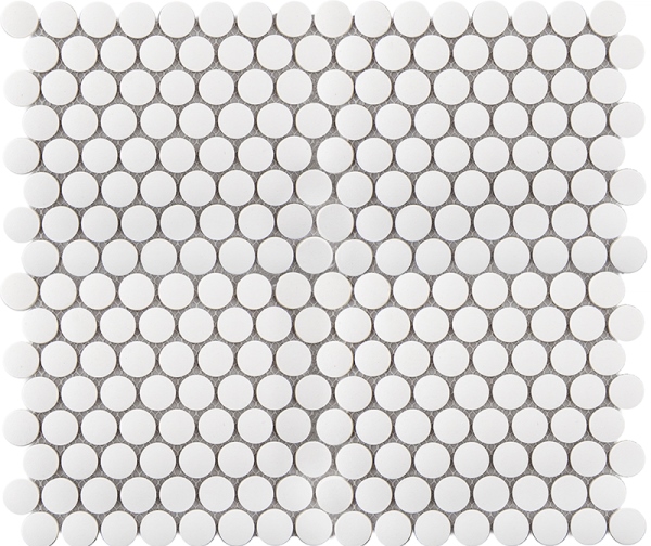 JNK81011 Penny Round White Antid. 315х309х6 StarMosaic
