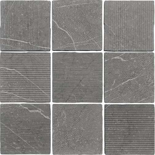 120291 GEA CARVED CHARCOAL 12.5x12.5 WOW