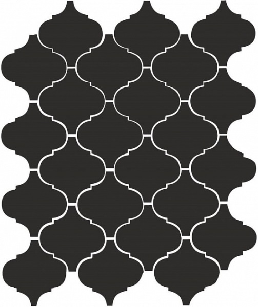 65001 Арабески глянцевый черный 26x30 Kerama Marazzi