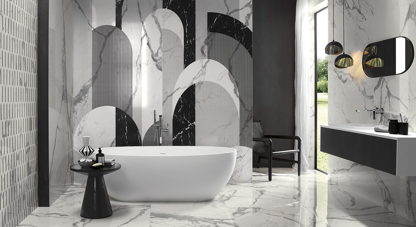 fQJ9 Roma Gold Onice Neve Gres Macromosaico 30x30 FAP Ceramiche