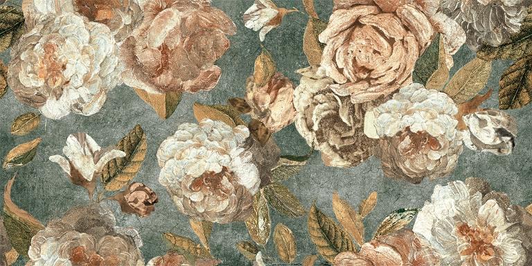 133482 Alchymie Flowery Green Nat Ret 60x120 Naxos