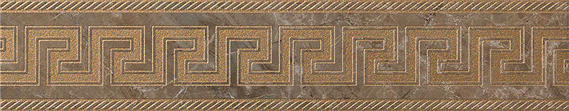 240207 MARBLE FASCIA GRECA MARRONE SAB 11,5x58,5 Versace (Gardenia Orchidea)