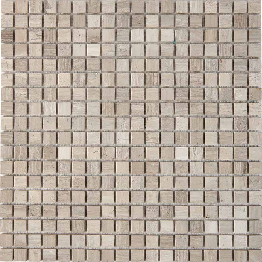 PIX255 White Wooden из мрамора матовая 15x15 305х305x4 Pixmosaic