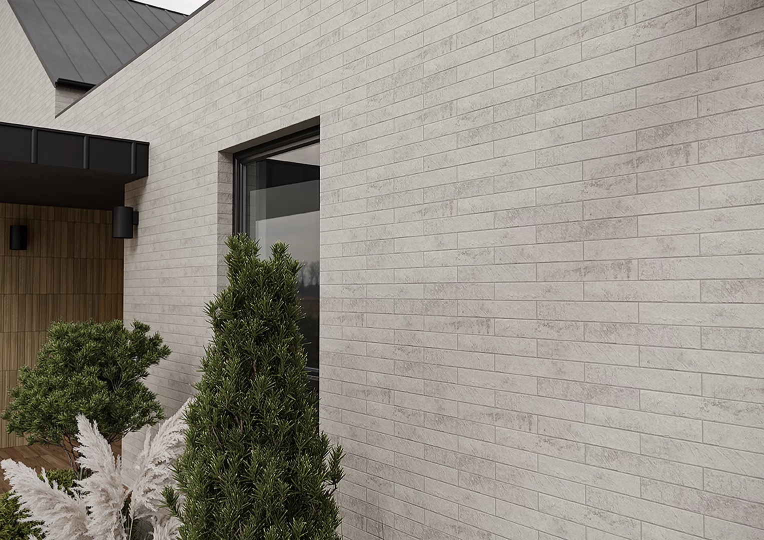 Carrizo Grey Elewacja Struktura Stripes Mix Mat 40x6,6 Paradyz