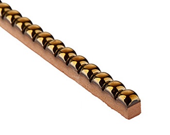 ББ 01 Бусинка бордюр золото 0.7х25 Роскошная мозаика фото 2