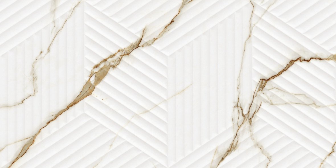 LE63063A-F53 Bianco Carrara Oro Cubo Rectificado 30х60 Artecera