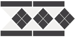 Border LISBON-1 with 1 strip Stand.(Tr.16 Dots 14 Strips 14) 28х15 Top Cer