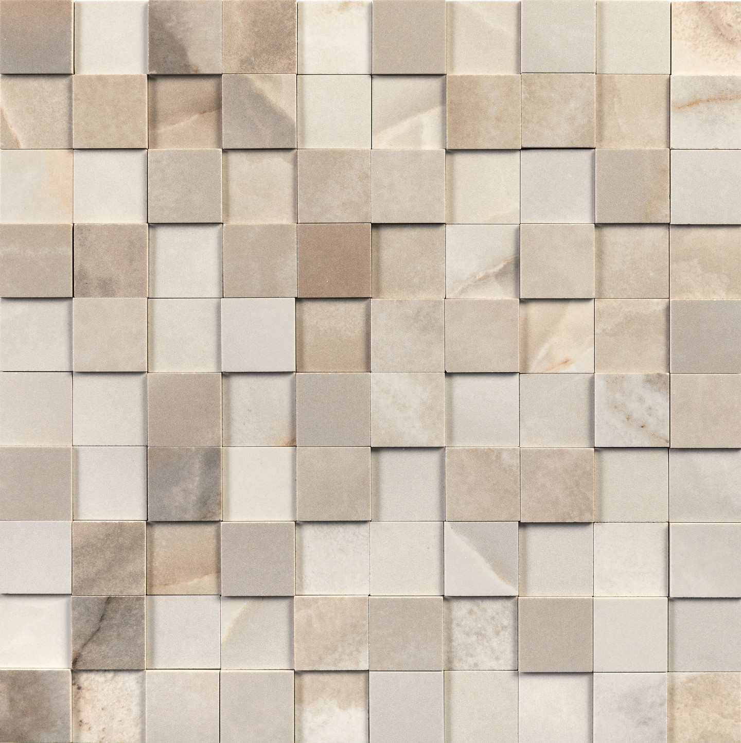 770248 Reves De Rex Noisette Mosaico 3D Mix 3x3 30x30 Rex Ceramiche