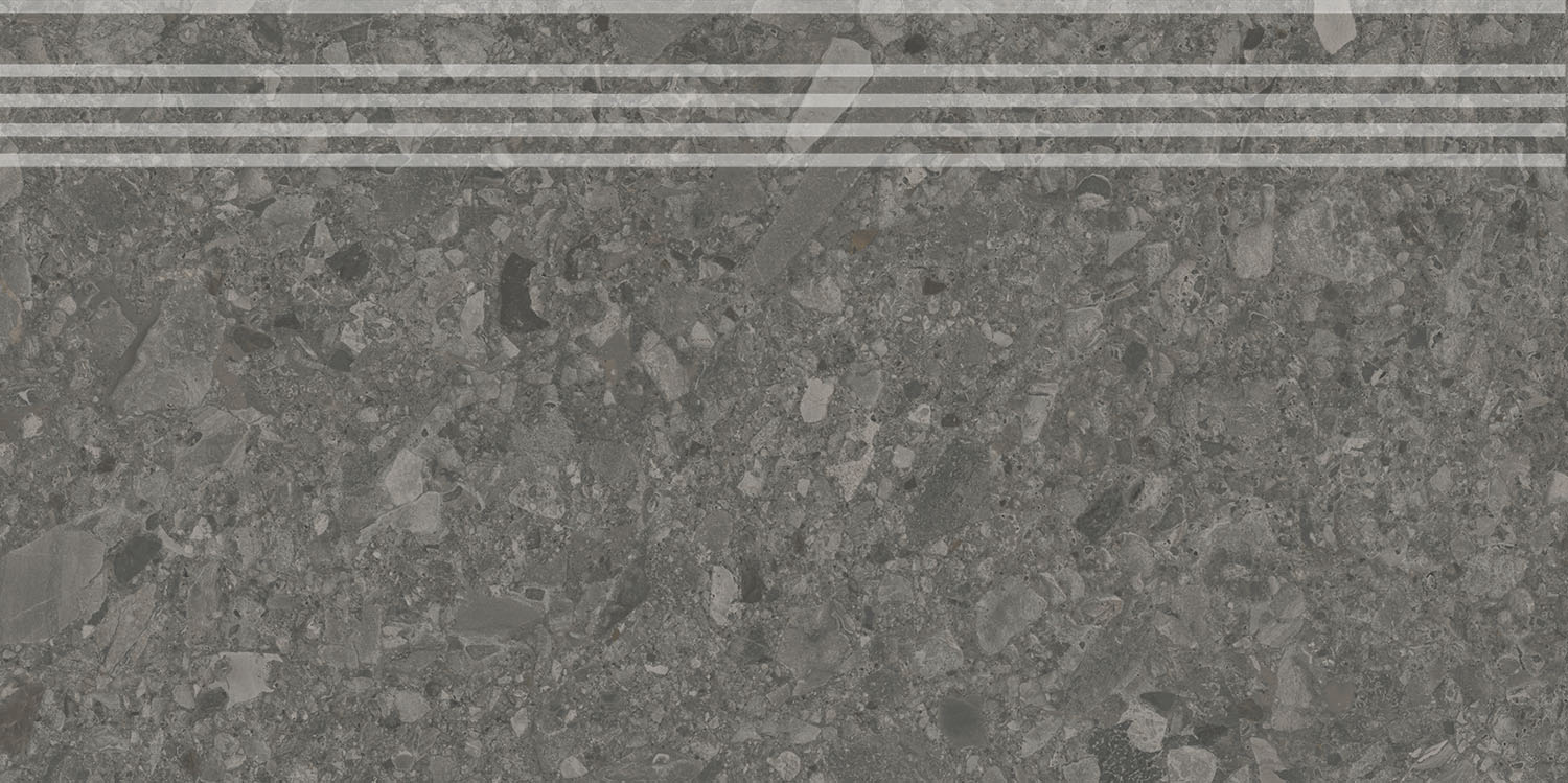 DD606220R/GR Ступень Чеппо ди Гре антрацит матовый обрезной 30x60x0,9 Kerama Marazzi