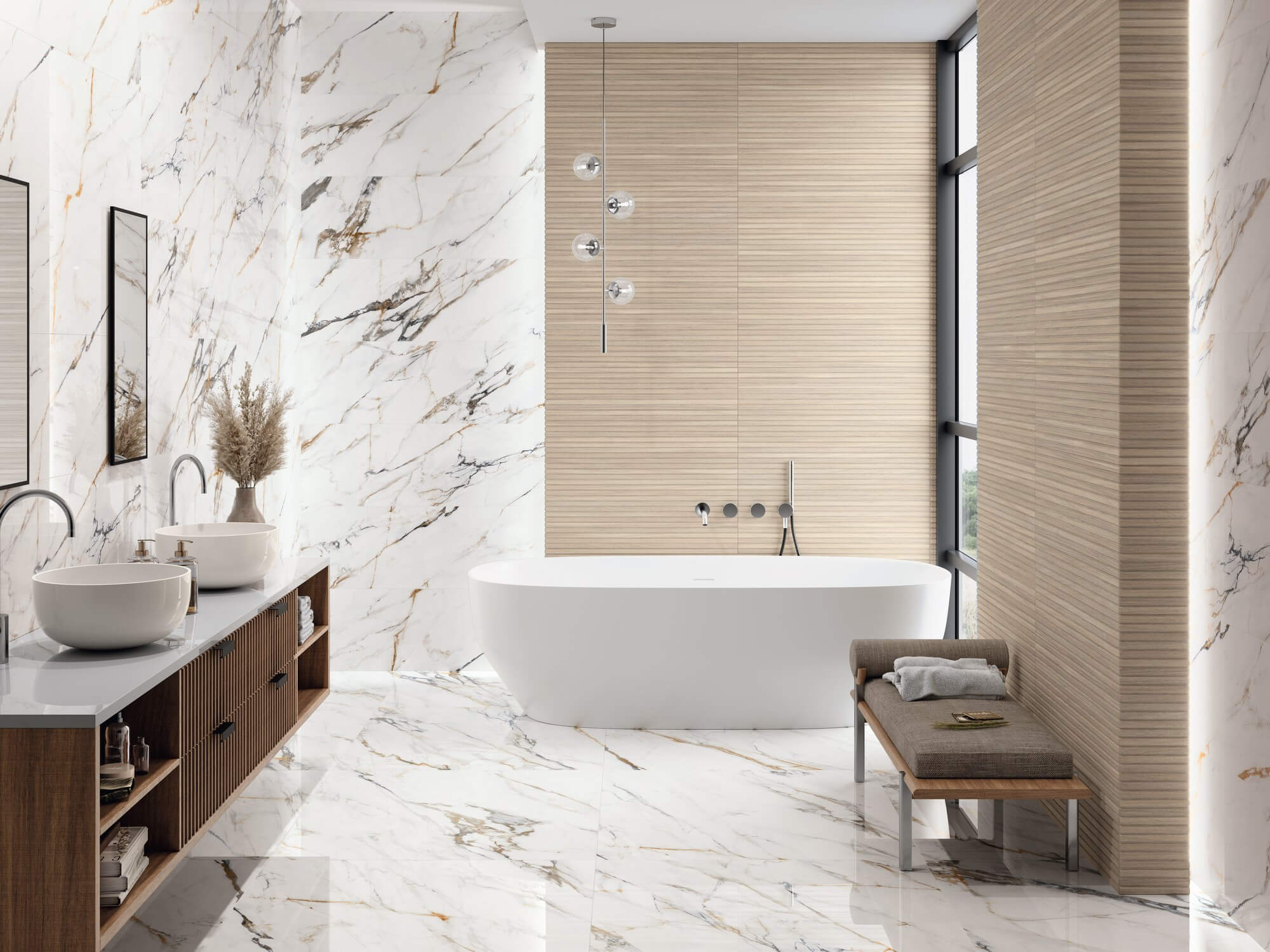 9545 Amazonas Roble Relieve Rect 30х90 Porcelanite Dos