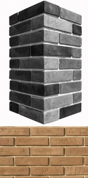 352-45 Терамо брик угол 9x20,5x5.5 White Hills