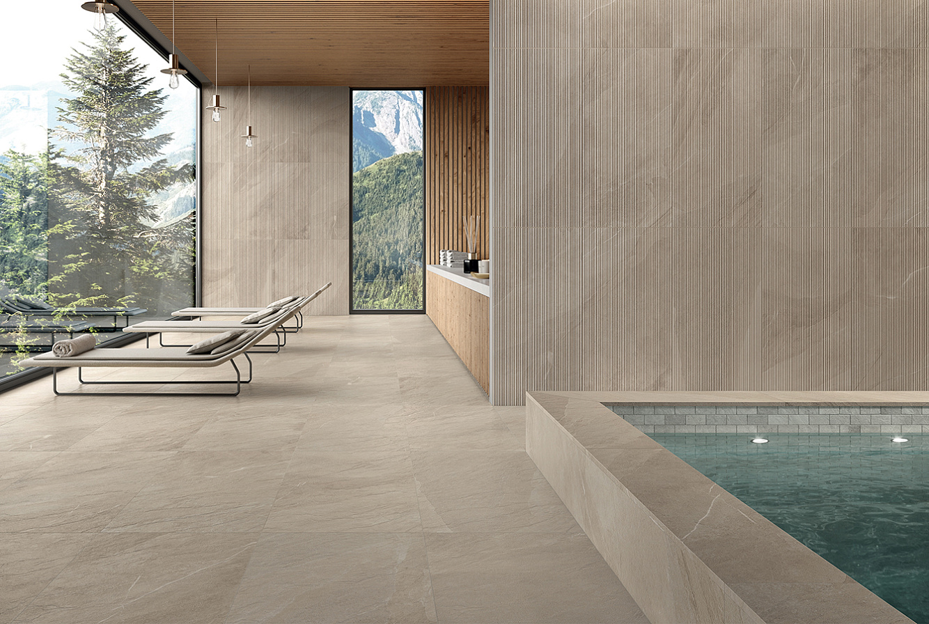 SL05BAR Shale Dark Ribbed Sq 60x120 Italgraniti