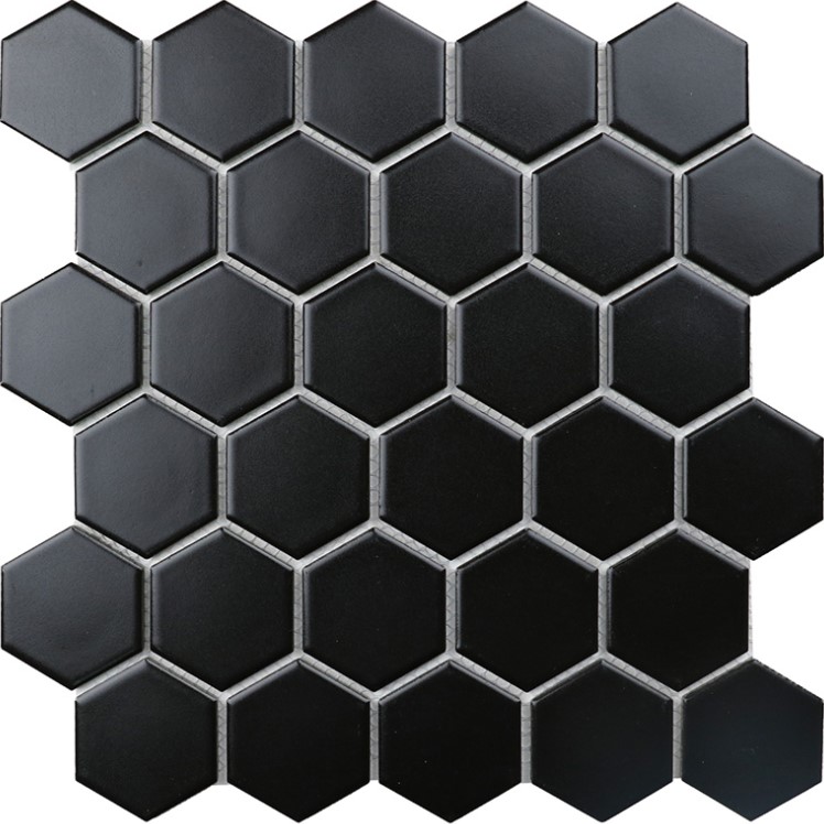 Hexagon small Black Matt (IDL4810) 27.2х28.2 StarMosaic